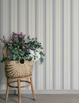 A-Street Prints Herrgård Light Blue Stripe Wallpaper