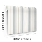 A-Street Prints Herrgård Light Blue Stripe Wallpaper