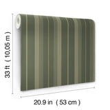 A-Street Prints Herrgård Evergreen Stripe Wallpaper