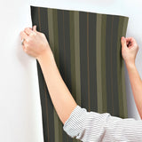 A-Street Prints Herrgård Black Stripe Wallpaper