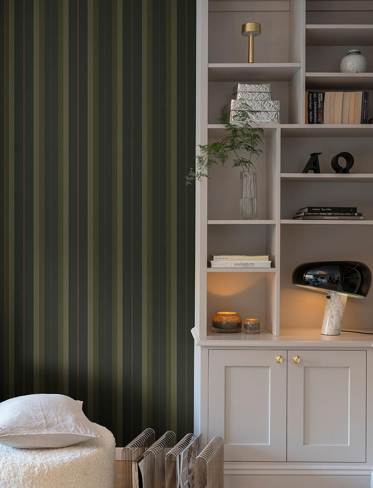 A-Street Prints Herrgård Black Stripe Wallpaper