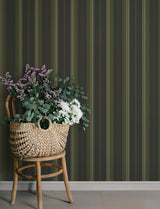 A-Street Prints Herrgård Black Stripe Wallpaper