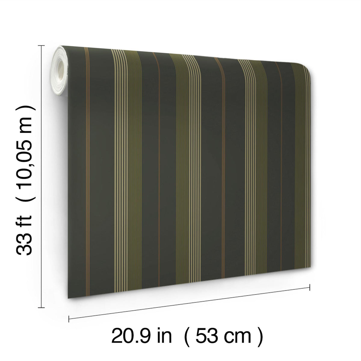 A-Street Prints Herrgård Black Stripe Wallpaper