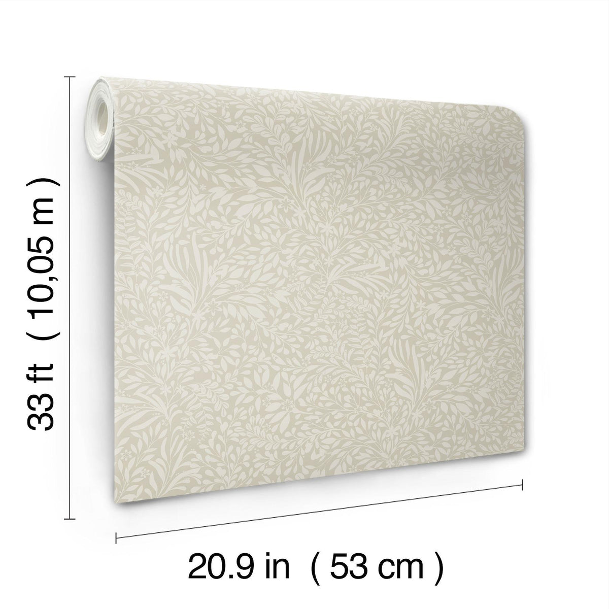 A-Street Prints Kristina Taupe Botanical Wallpaper