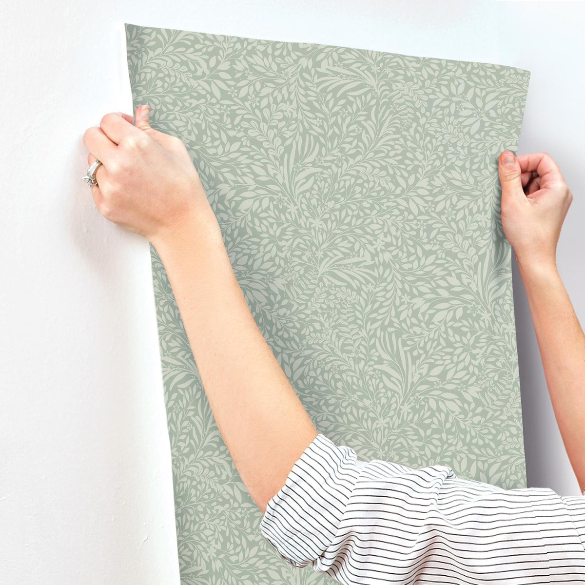 A-Street Prints Kristina Teal Botanical Wallpaper
