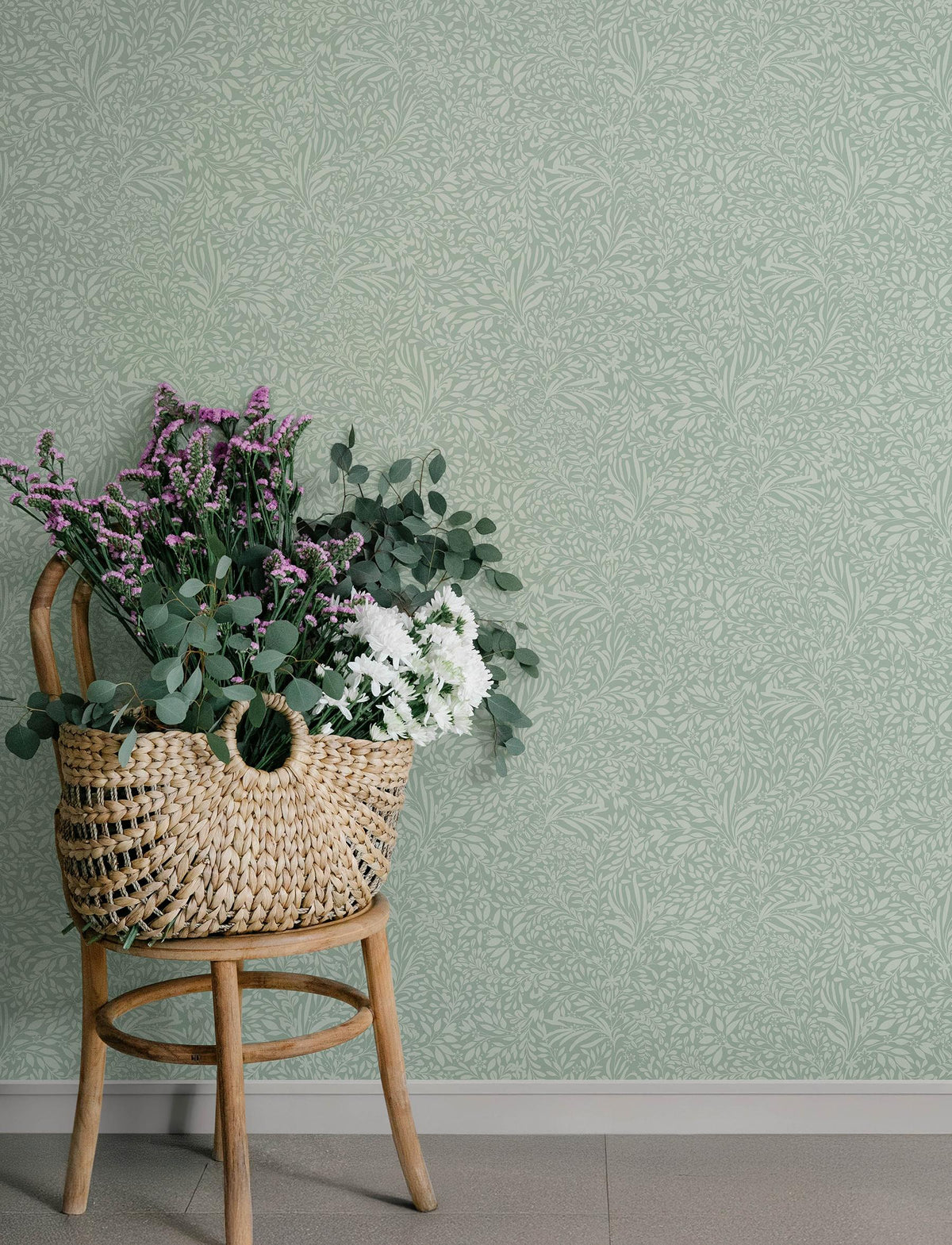 A-Street Prints Kristina Teal Botanical Wallpaper