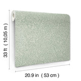 A-Street Prints Kristina Teal Botanical Wallpaper