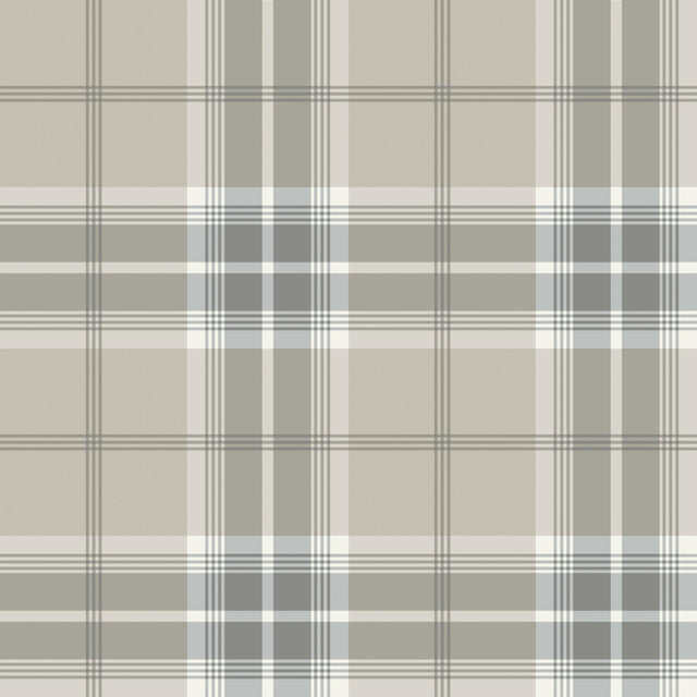 A-Street Prints Emma Grey Plaid Wallpaper