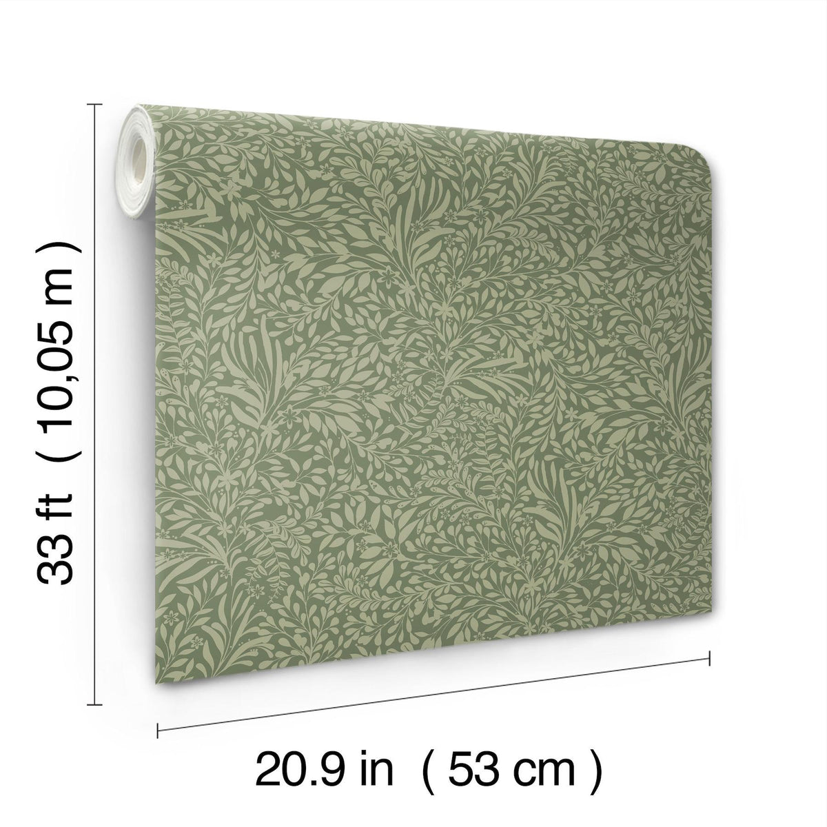 A-Street Prints Kristina Evergreen Botanical Wallpaper