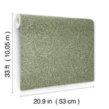 A-Street Prints Kristina Evergreen Botanical Wallpaper