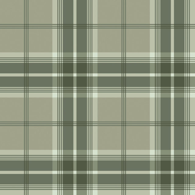 A-Street Prints Emma Evergreen Plaid Wallpaper