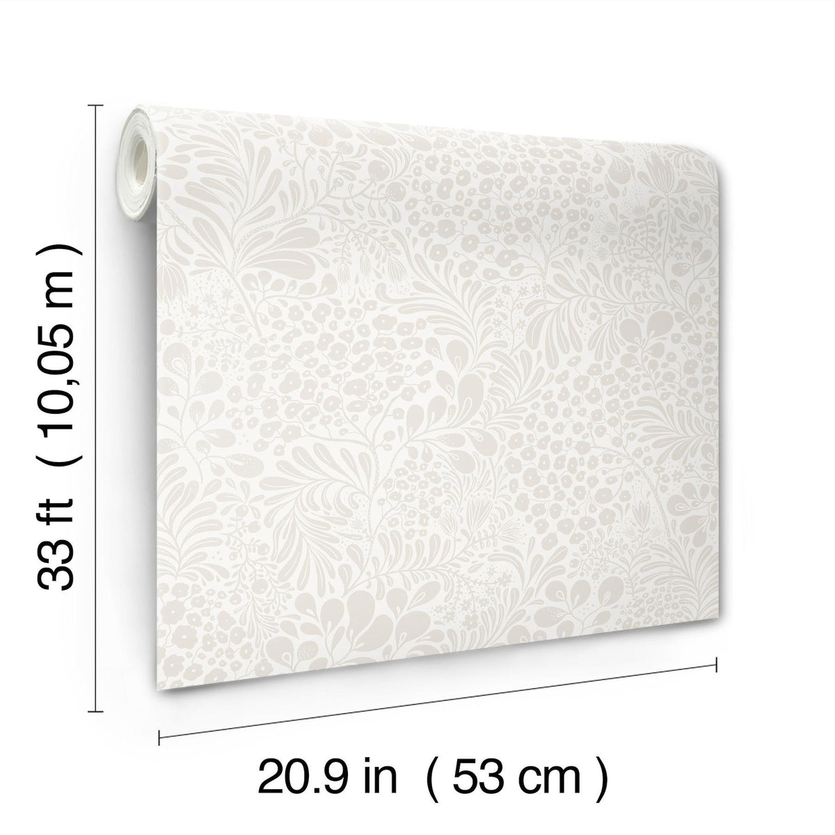 A-Street Prints Siv Dove Botanical Wallpaper
