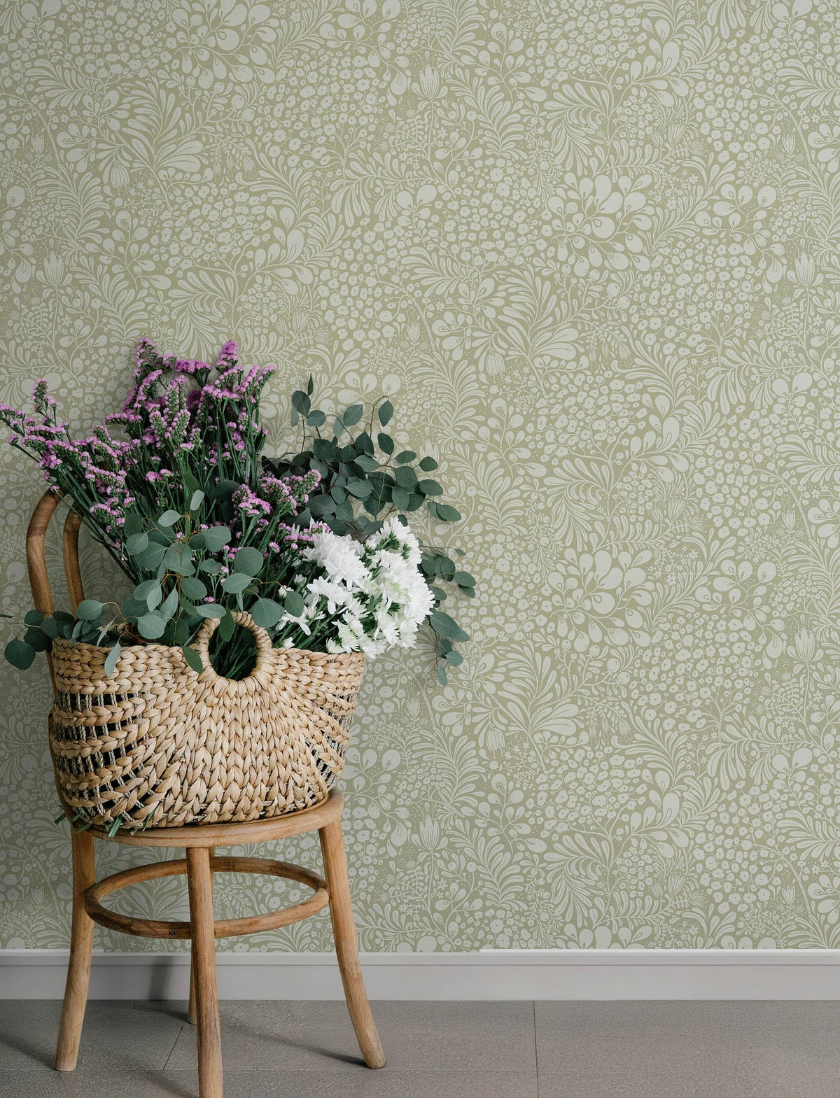 A-Street Prints Siv Sage Botanical Wallpaper
