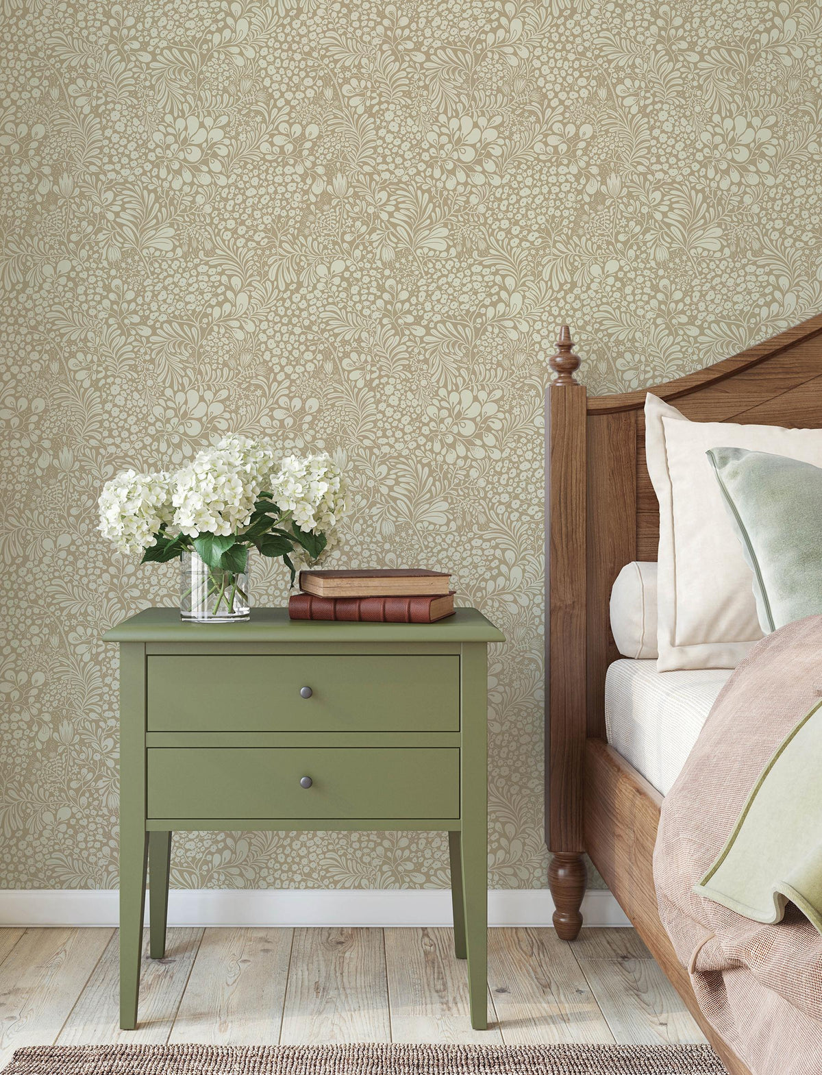 A-Street Prints Siv Chestnut Botanical Wallpaper