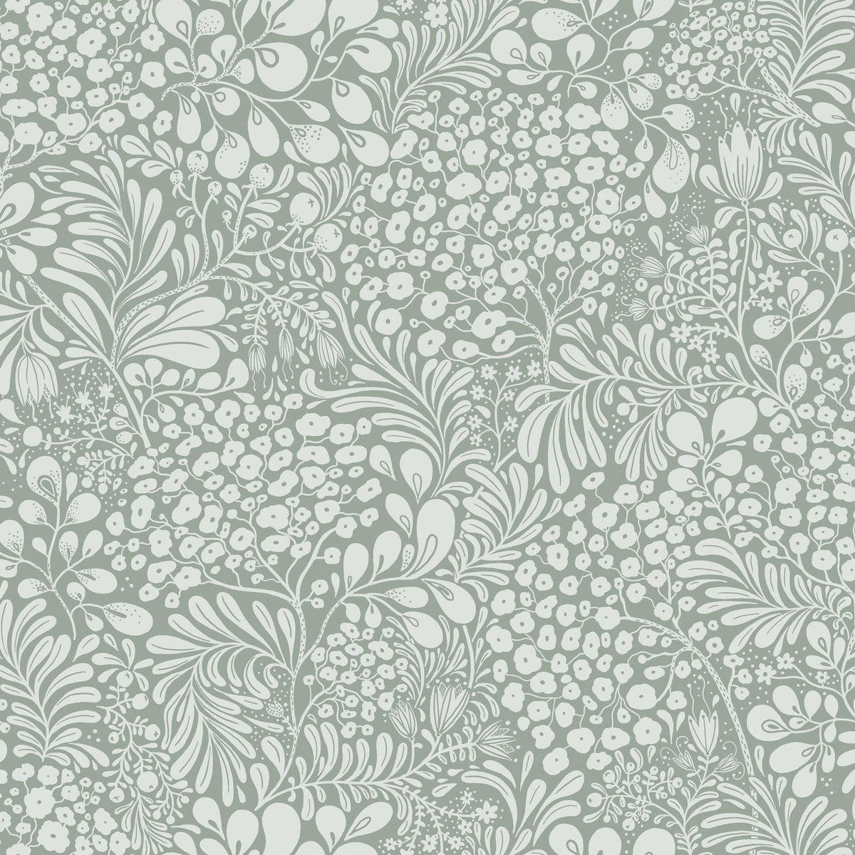 A-Street Prints Siv Slate Botanical Wallpaper