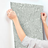 A-Street Prints Siv Slate Botanical Wallpaper