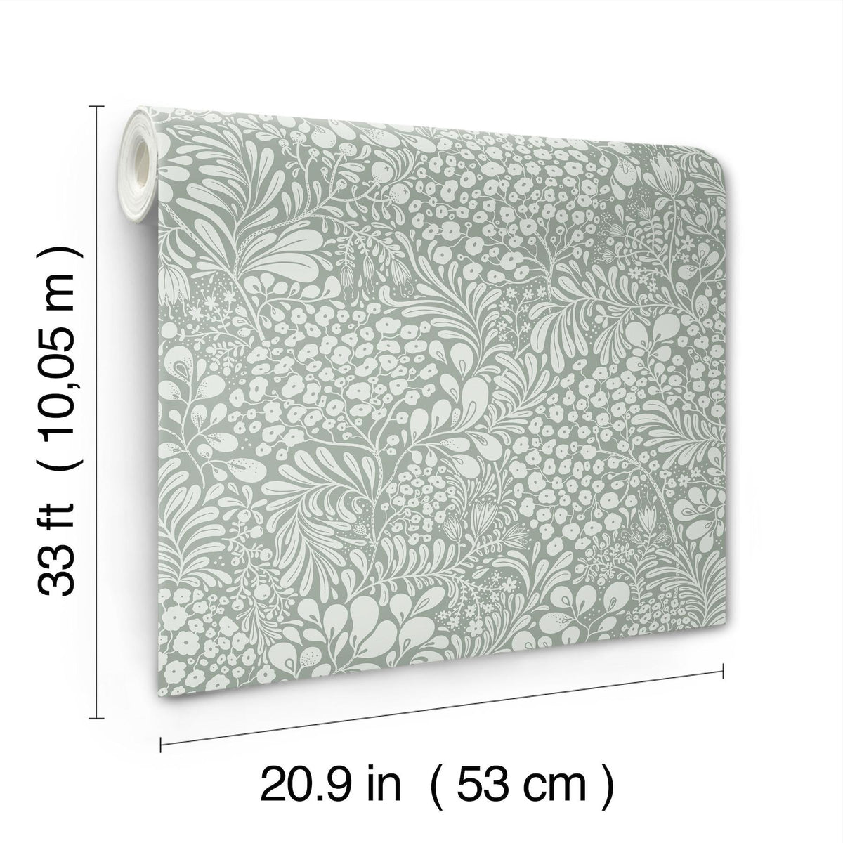 A-Street Prints Siv Slate Botanical Wallpaper