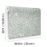 A-Street Prints Siv Slate Botanical Wallpaper