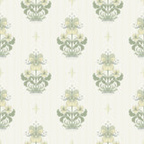 A-Street Prints Gullvie White Pansies Wallpaper