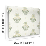 A-Street Prints Gullvie White Pansies Wallpaper