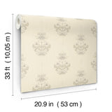 A-Street Prints Gullvie Cream Pansies Wallpaper