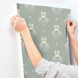 A-Street Prints Gullvie Seafoam Pansies Wallpaper