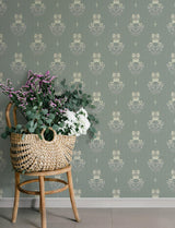 A-Street Prints Gullvie Seafoam Pansies Wallpaper
