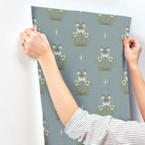 A-Street Prints Gullvie Light Blue Pansies Wallpaper
