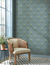 A-Street Prints Gullvie Light Blue Pansies Wallpaper