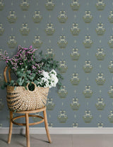 A-Street Prints Gullvie Light Blue Pansies Wallpaper