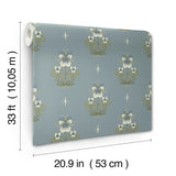 A-Street Prints Gullvie Light Blue Pansies Wallpaper