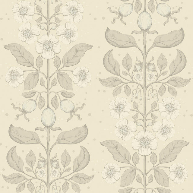 A-Street Prints Rosa Cream Floral Columns Wallpaper