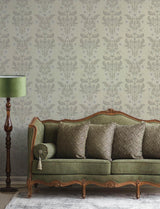 A-Street Prints Rosa Cream Floral Columns Wallpaper