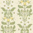 A-Street Prints Rosa Green Floral Columns Wallpaper