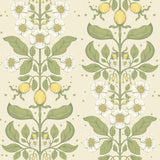 A-Street Prints Rosa Green Floral Columns Wallpaper