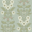 A-Street Prints Rosa Sky Blue Floral Columns Wallpaper