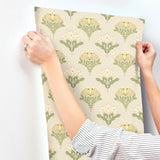 A-Street Prints Maj Light Grey Floral Damask Wallpaper
