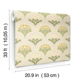 A-Street Prints Maj Light Grey Floral Damask Wallpaper