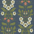 A-Street Prints Rosa Navy Floral Columns Wallpaper