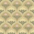 A-Street Prints Maj Light Brown Floral Damask Wallpaper