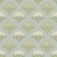 A-Street Prints Maj Sky Blue Floral Damask Wallpaper