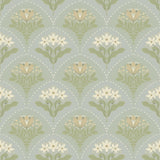 A-Street Prints Maj Sky Blue Floral Damask Wallpaper