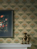 A-Street Prints Maj Taupe Floral Damask Wallpaper