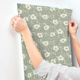 A-Street Prints Maggan Sea Green Floral Trail Wallpaper