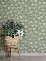 A-Street Prints Maggan Sea Green Floral Trail Wallpaper