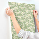 A-Street Prints Maggan Jade Floral Trail Wallpaper