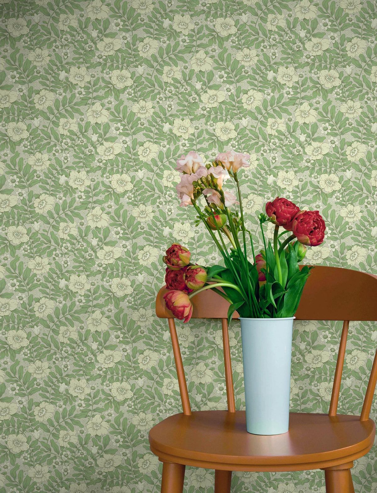 A-Street Prints Maggan Jade Floral Trail Wallpaper