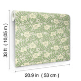 A-Street Prints Maggan Jade Floral Trail Wallpaper