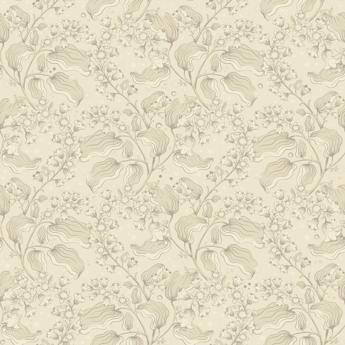 A-Street Prints Syren Khaki Dainty Floral Wallpaper
