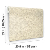 A-Street Prints Syren Khaki Dainty Floral Wallpaper